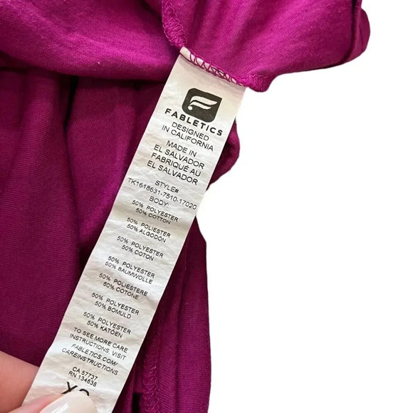Fabletics Purple Draped Cross Over Wrap Workout Tank XS - Picture 6 of 6